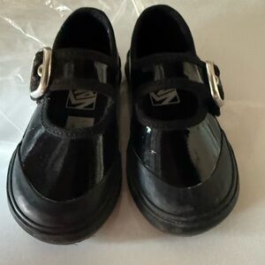 Vans Black Kids Dress Shoes with Buckle